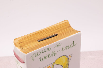 Tirelire céramique en forme de livre