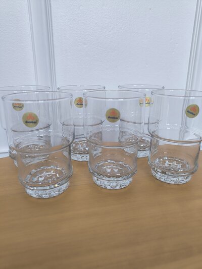 6 verres à eau Durobor