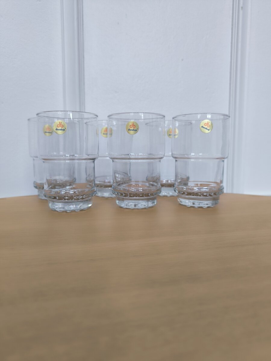 6 verres à eau Durobor