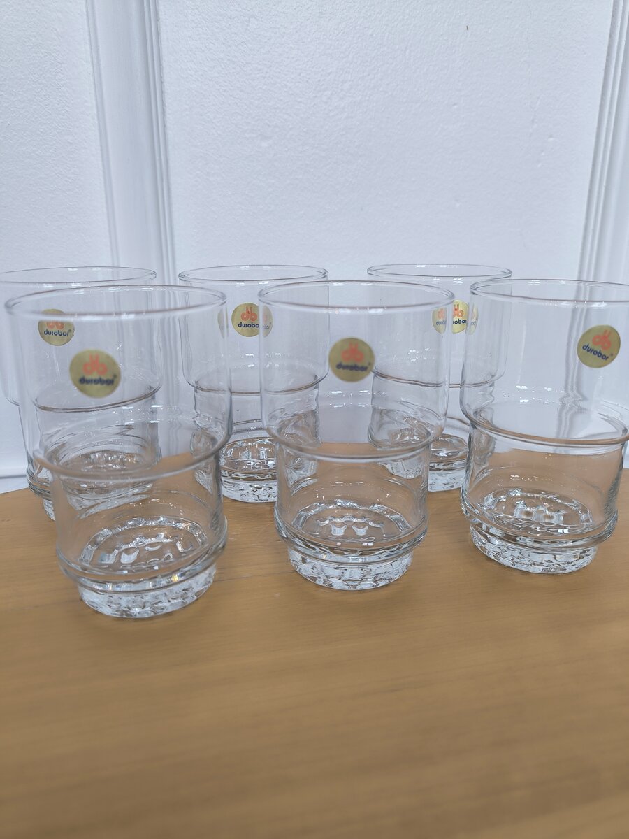 6 verres à eau Durobor