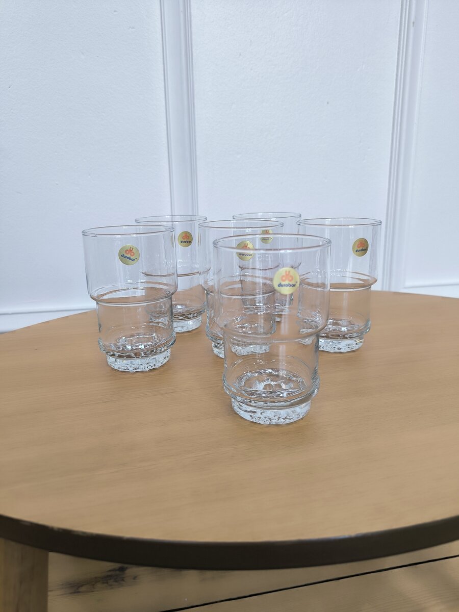 6 verres à eau Durobor