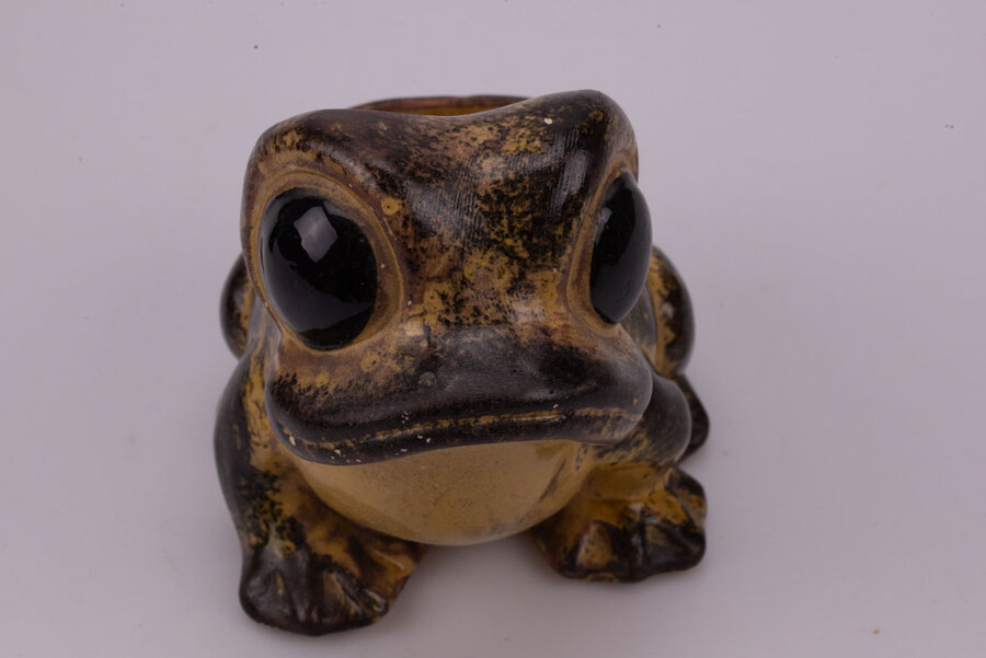Petit pot en forme de grenouille en céramique 