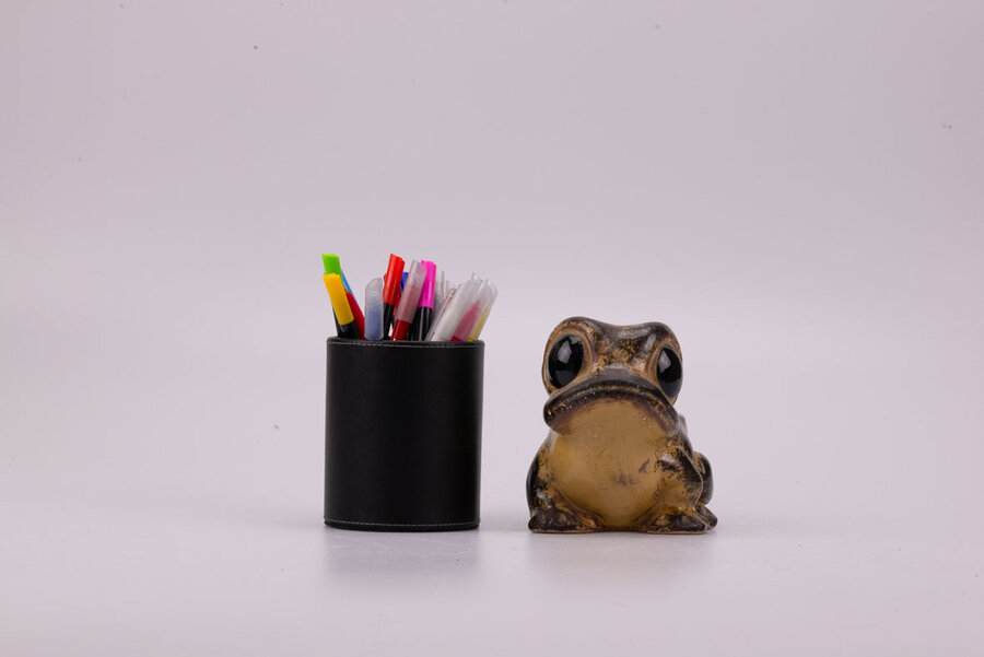 Petit pot en forme de grenouille en céramique 