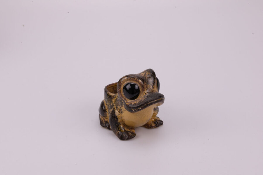 Petit pot en forme de grenouille en céramique 