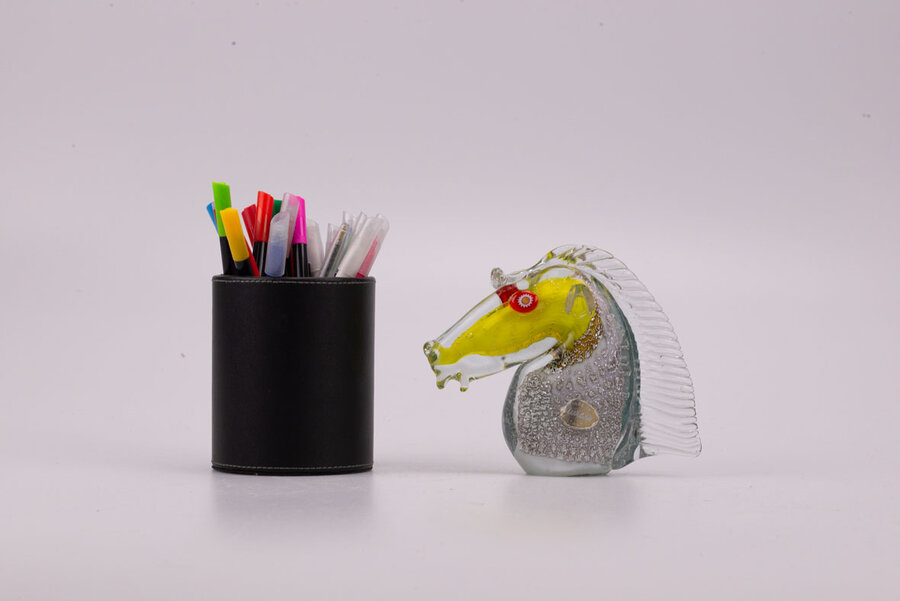 tête de cheval Murano en verre