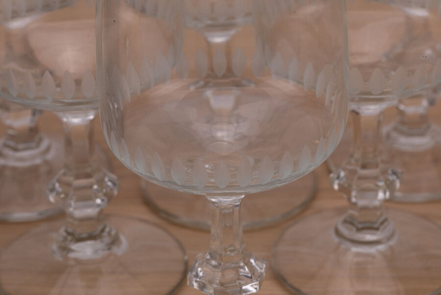 set de 8 verres à vin en cristal