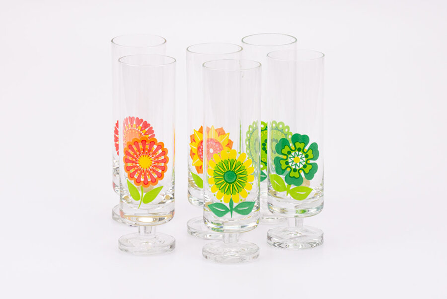6 superbes verres long drink 