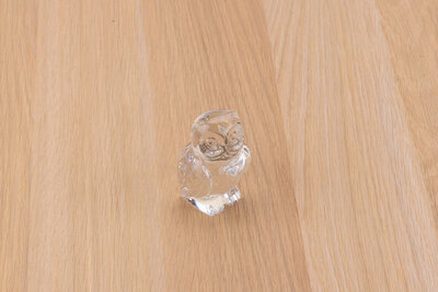 Mignonne figurine d'un hibou en cristal de plomb 24% de la marque bavaroise Nachtmann 