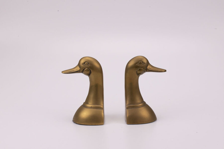 Paire de serre-livres en laiton