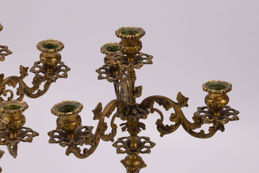 Candélabre ancien à 4 lumières