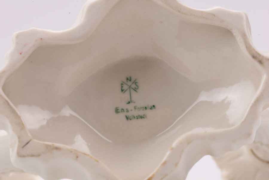 Chandelier à 2 lumières de la manufacture allemande Ens, années 1930.