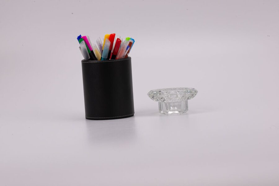 Bougeoir décoratif vintage en verre