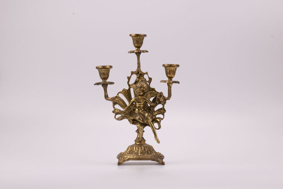 Chandelier vintage en laiton