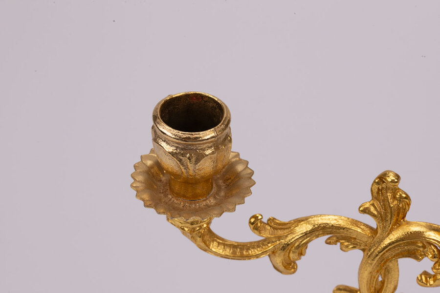 Chandelier en laiton et marbre 
