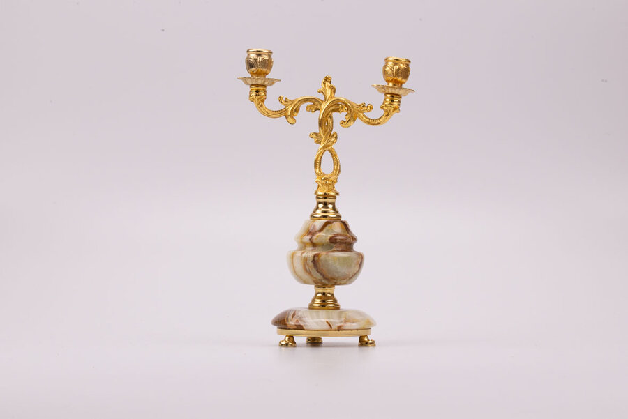 Chandelier laiton et marbre vintage exceptionnel 