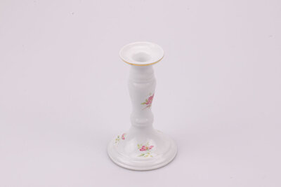 Splendide bougeoir blanc en porcelaine de Limoges dans la collection Angélique des années 1960