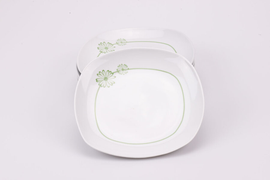 Set de 2 assiettes à dessert vintage en porcelaine de la manufacture Porcellane Toscana