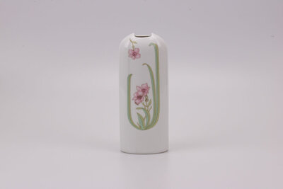 Vase soliflore vintage en porcelaine de la manufacture Eschenbach avec un motif de fleur
