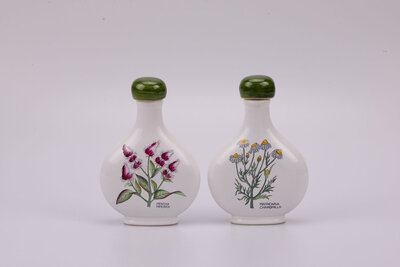 Duo de flacons vintage en céramique de chez  Herr Keramik