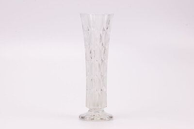 Vase vintage en cristal et allongé pour petits bouquets