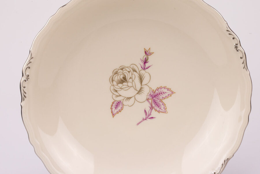 Compotier en porcelaine Royal Eelag Czechoslovakia 