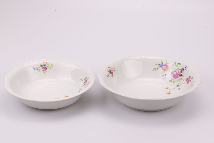 Duo saladiers vintage en céramique de chez Chodziez Poland