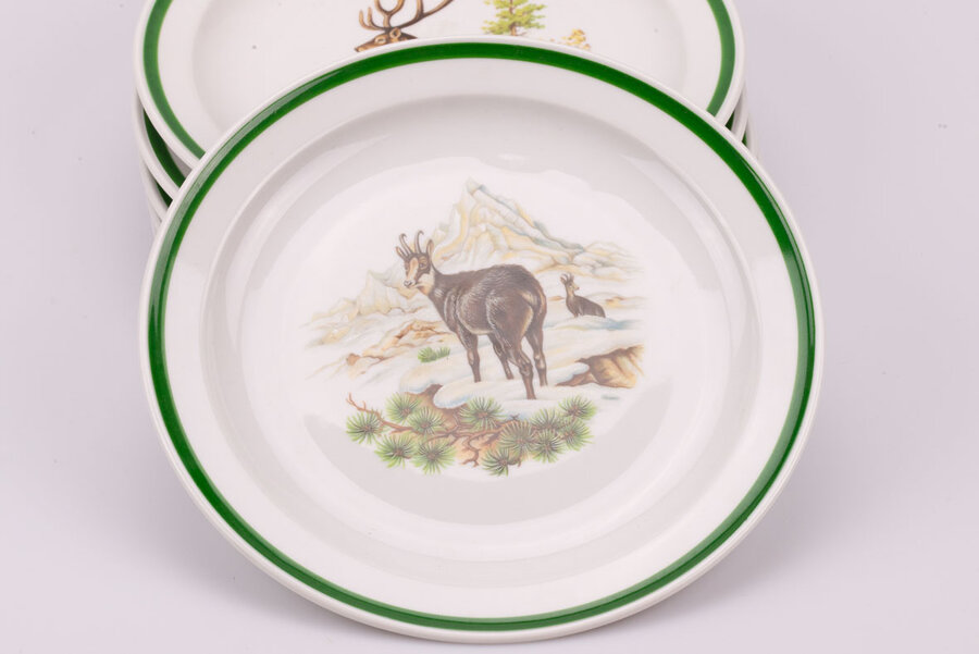 Set de 6 assiettes vintage en porcelaine de Seltmann Weiden Bavaria dans la collection Padtridge