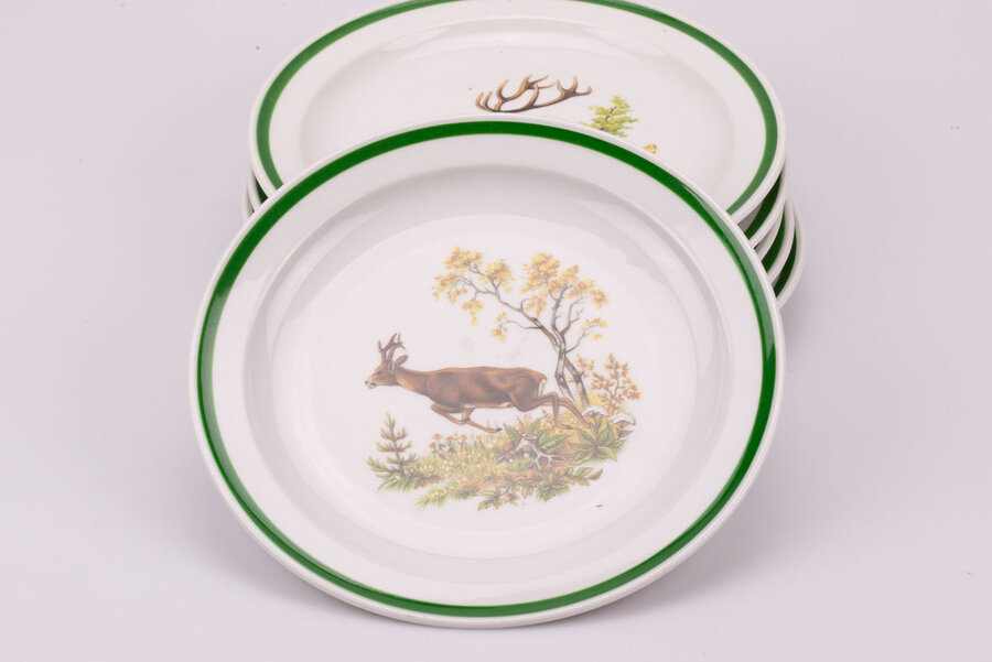 Set de 6 assiettes vintage en porcelaine de Seltmann Weiden Bavaria dans la collection Padtridge