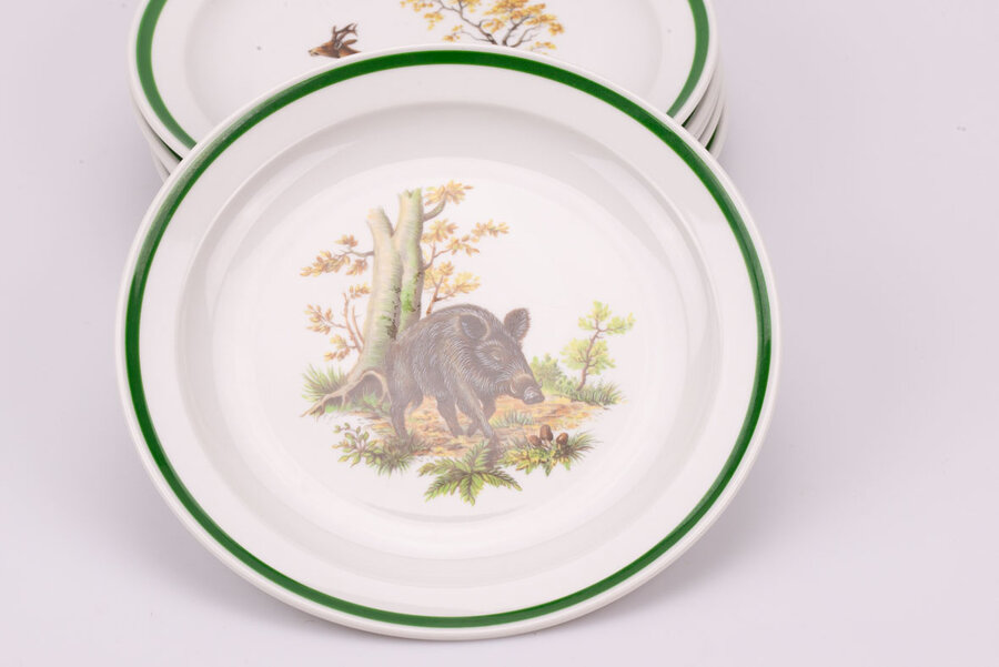 Set de 6 assiettes vintage en porcelaine de Seltmann Weiden Bavaria dans la collection Padtridge