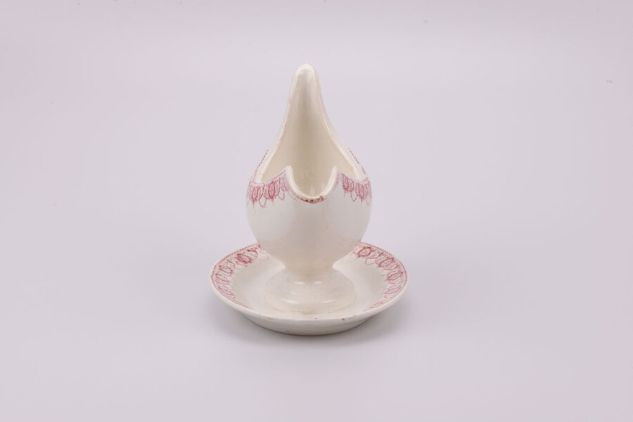 Saucière vintage en faïence de chez Boch Frères collection Ramona