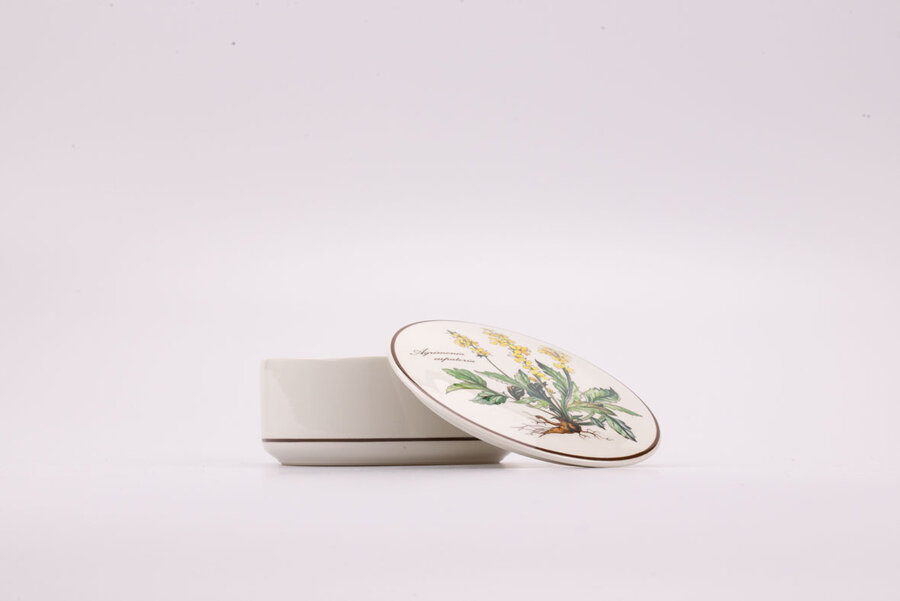 Bonbonnière vintage en porcelaine de Villeroy & Boch dans la collection Botanica
