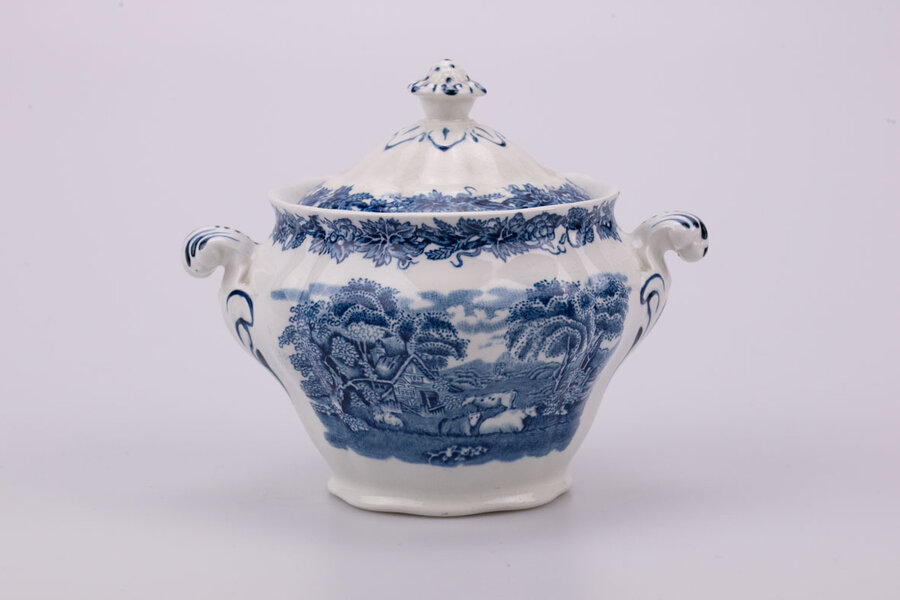Pot à sucre vintage en porcelaine de Booths British Scenery