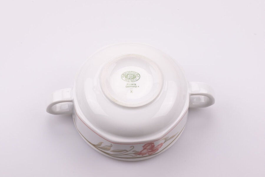 Bol à soupe vintage en porcelaine retourné avec signature Bauscher Weiden Bavaria