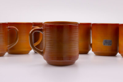 Mugs vintage en verre trempé Arcopal Volcan