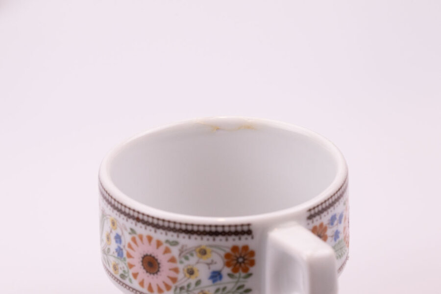Tasse à café vintage en porcelaine Royal Mosa