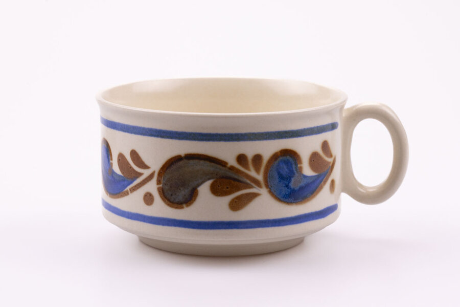 Tasse à café vintage en porcelaine Boch Keramis