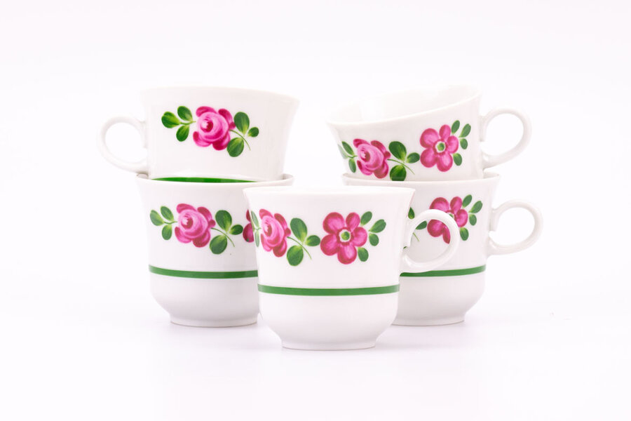 5 tasses à café vintage en porcelaine de chez Winterling Bavaria
