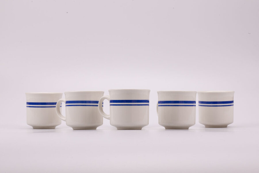 6 Tasses à café vintage en porcelaine Churchill d'Angleterre