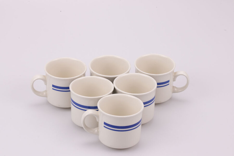 6 Tasses à café vintage en porcelaine Churchill d'Angleterre