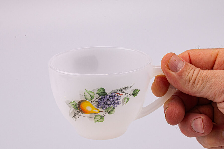Tasse à café et soucoupe d' Arcopal