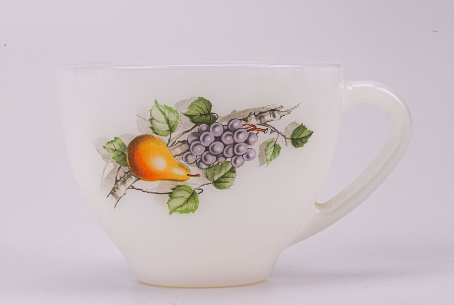 Tasse à café et soucoupe d' Arcopal