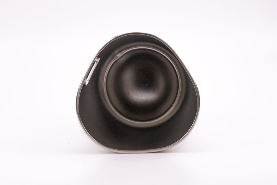 Seau à glaçons en inox avec un poignée intégrée du début des années 2000