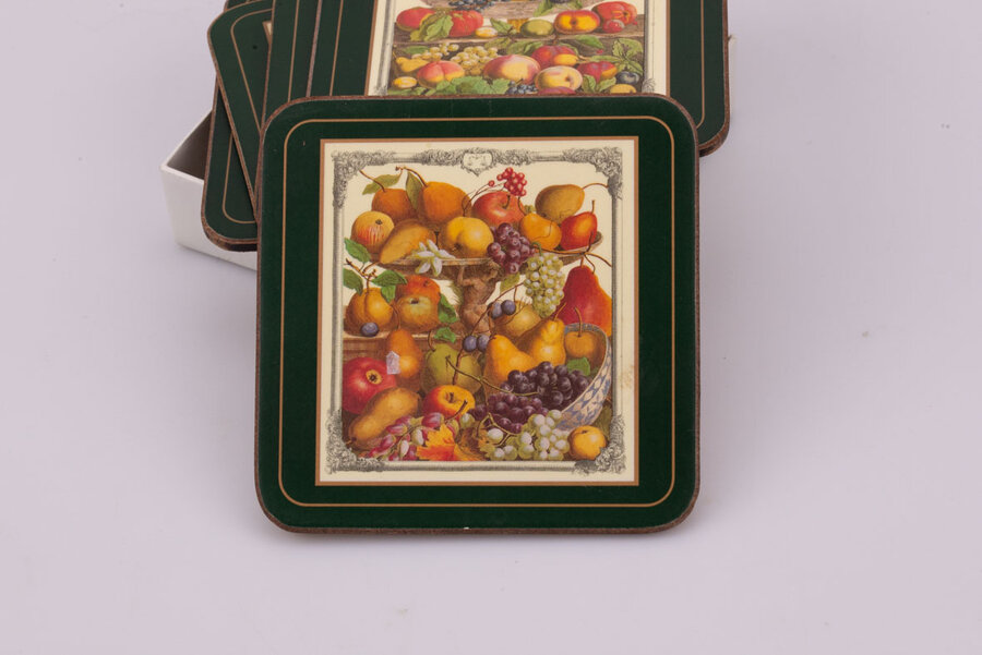 6 sous-verres d'une ancienne collection de la marque Pimpernel de la célèbre entreprise anglaise Portmeirion