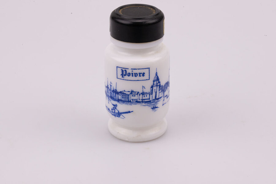 Pot à épices (poivre) vintage avec décor maritime. 