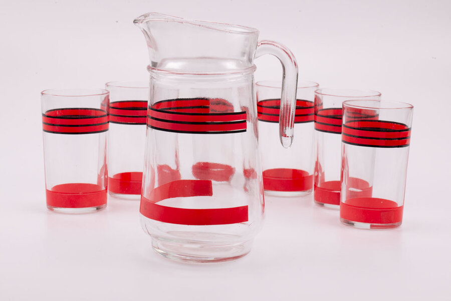 Cruche et 6 verres Italie