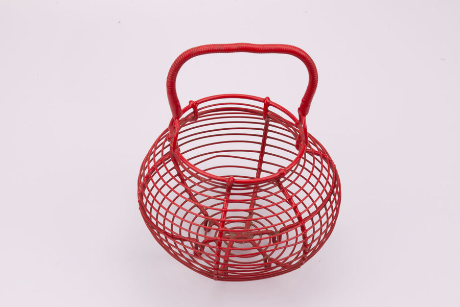 Panier à oeufs rouge solide