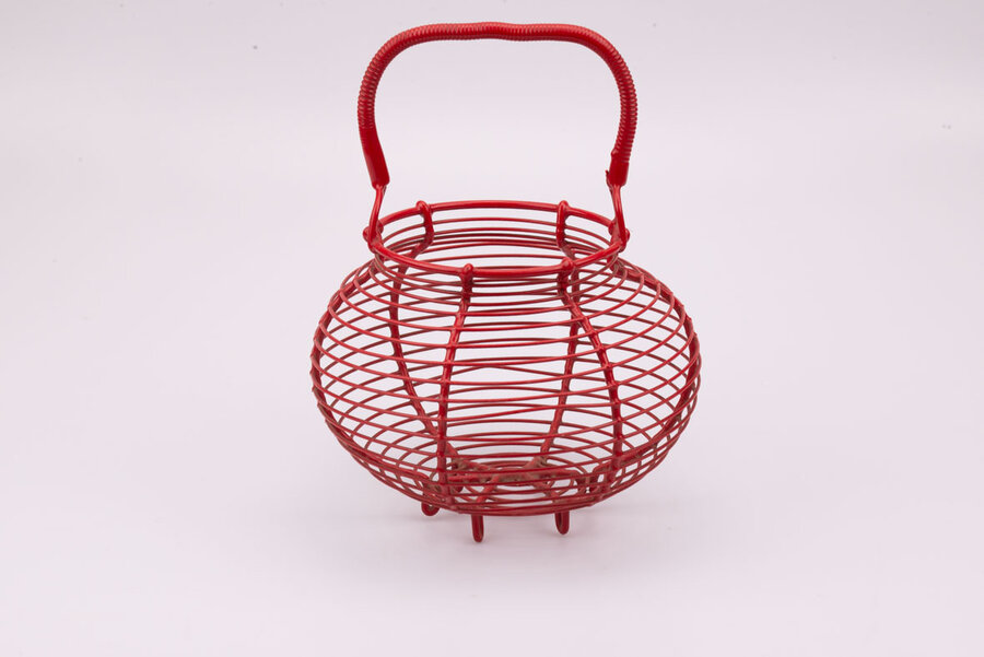Panier à oeufs rouge solide