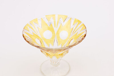 Coupe en verre ciselé style art déco