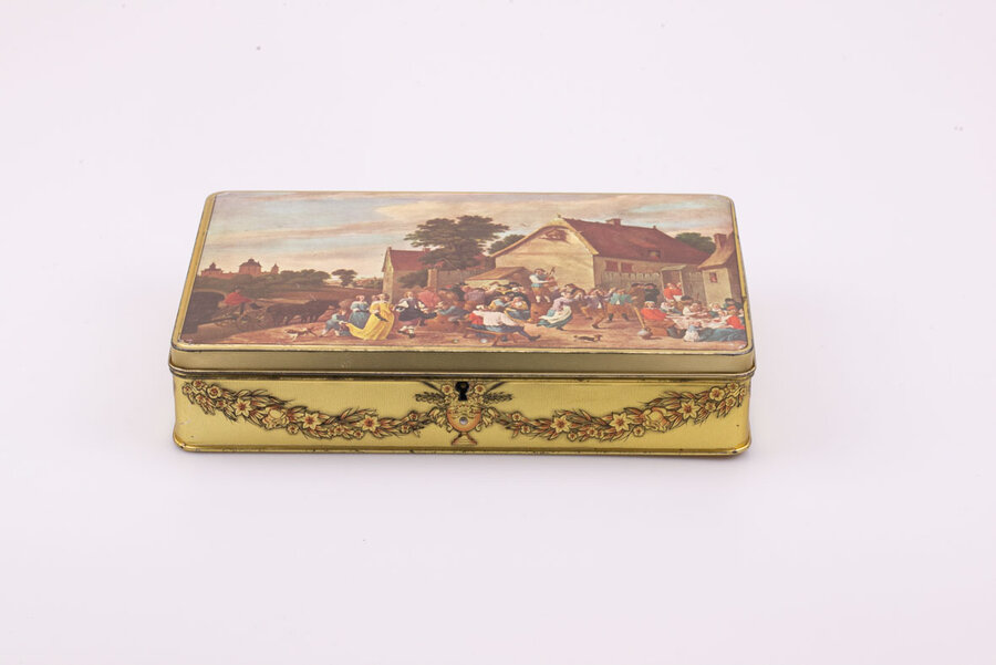 Boîte ancienne en métal Jacques