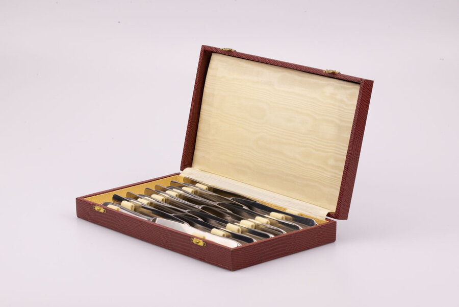 Coffret composé de 12 couteaux de table en acier inoxydable de la marque Fadeco